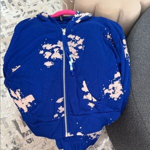 Flowers by Zoe Blue and Cream Girls Matching Set